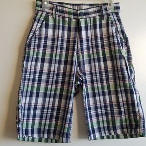 American Bulldog boy's plaid shorts 100% cotton